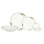 La Mesa gold /grey bone porcelain dinner set 47 pcs image number 5