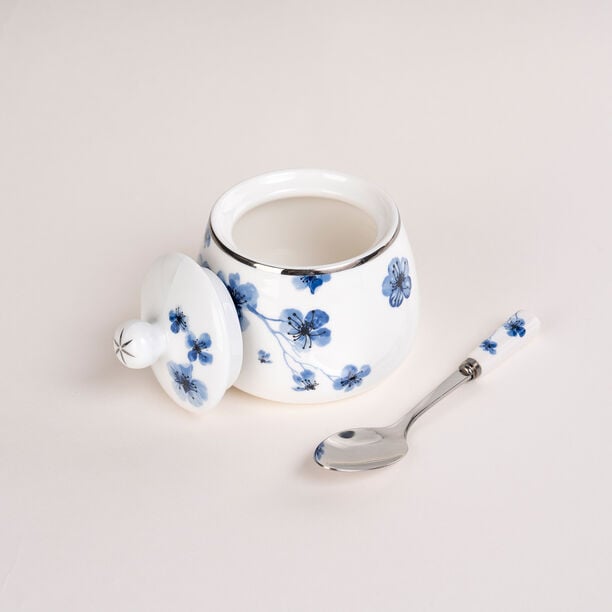La Mesa Porcelain Tea And Coffee Set 21 Pieces Blue image number 4