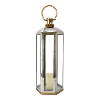 Lantern Stainless Steel Silver & Gold