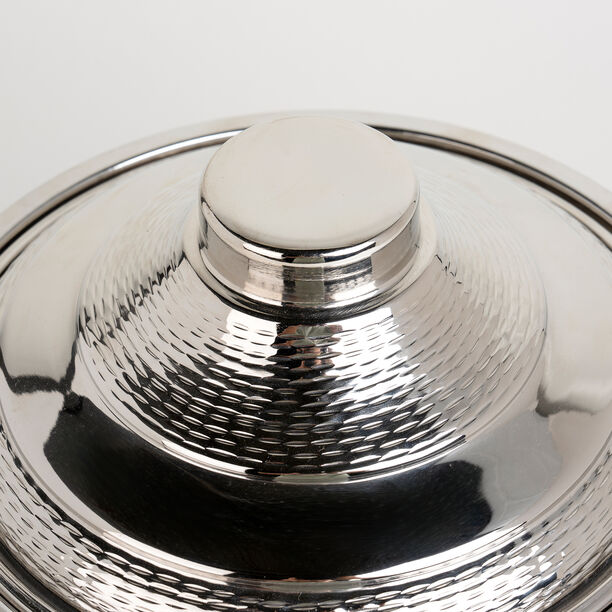 سلة من البامبو مع وعاء تقديم بغطاء لون ذهبي/حجم صغير image number 2