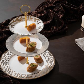 La Mesa 3 Tiers Porcelain Dessert Serving 