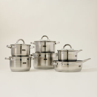 Alberto 12Pcs Stainless Steel Cookware Set