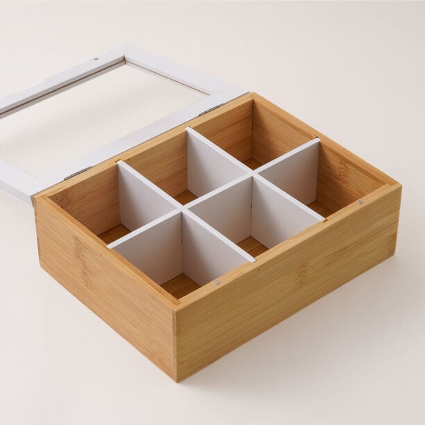 Dallaty tea box 6 sections beige image number 1