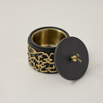 Ambra gold metal arabic calligraphy oud burner with a box and a picker 14*14*28 cm image number 5