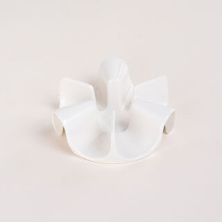 دلتي سخان طعام بورسلين ابيض 14*14*4.7 سم