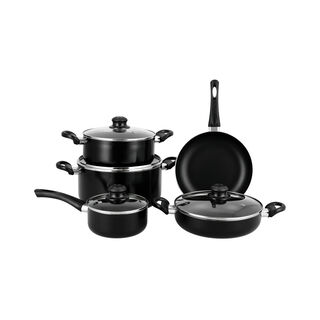 Pentola 9Pcs Non Stick Cookware Set, Black