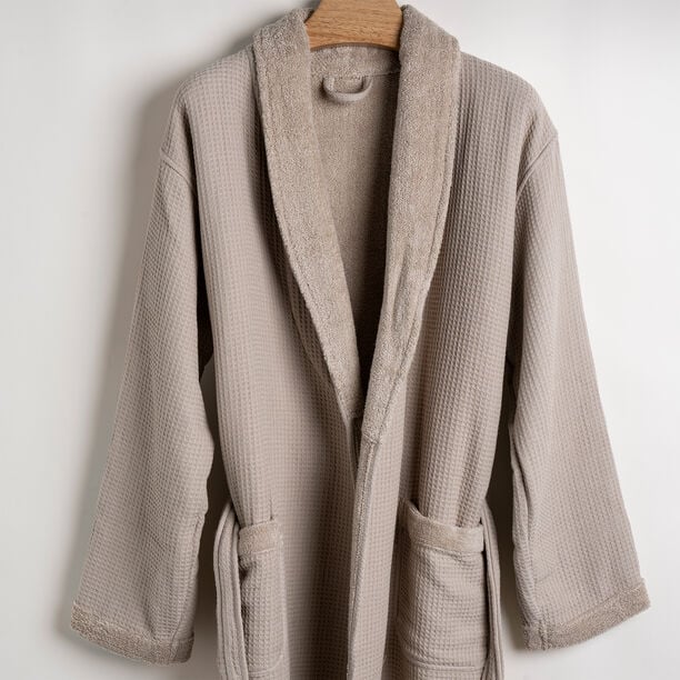 Ambra beige cotton bathrobe S/M image number 0