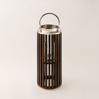 Homez stainless steel silver lantern 23*23*58 cm