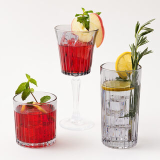 La Mesa Glass Tumbler Set 4Pcs 300Ml, Grey