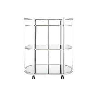 Trolley Ssteel Silver 3 Tier 75.5*43*90 cm