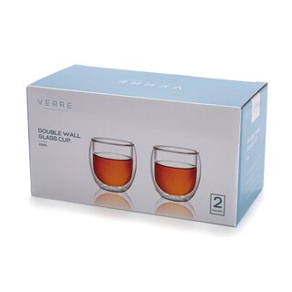 Mug Set 2 Pieces Double Wall Plain 200Ml Veer