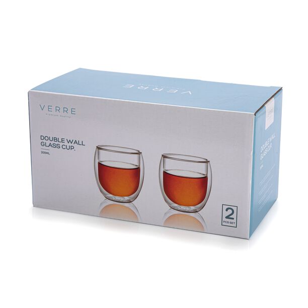 Mug Set 2 Pieces Double Wall Plain 200Ml Veer image number 2