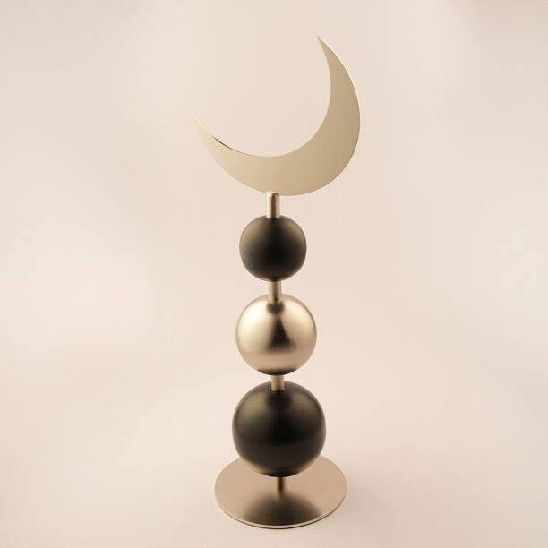 Homez Metal Ramadan Crescent Moon With Spherical Base, Black 59*17*20Cm image number 0
