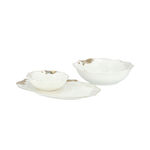 La Mesa gold /grey bone porcelain dinner set 47 pcs image number 3