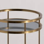 Homez metal two tier serving trolley 50*90cm, gold image number 4