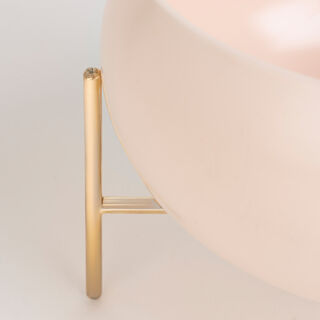 La Mesa 22Cm Salad Bowl Semi Matt Apricot W/Gold