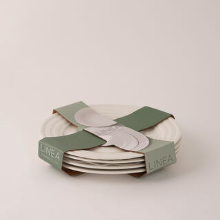 La Mesa embossed porcelain pack of 4 pcs dinner plate