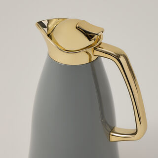 Dallaty vacuum flask chrome and grey 1L