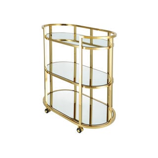 Trolley Ssteel Gold 3 Tier 75.5*43*90 cm