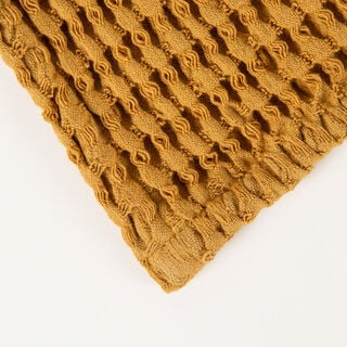 Boutique Blanche Waffle 100% Cotton Woven Throw Mustard 130*180cm