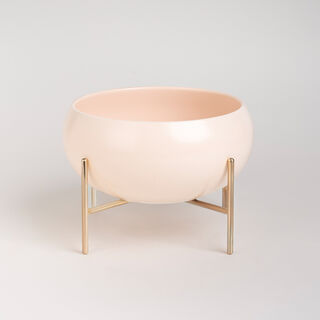 La Mesa 22Cm Salad Bowl Semi Matt Apricot W/Gold