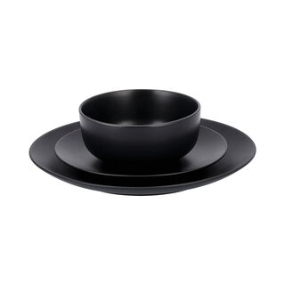 La Mesa black stoneware 18 pc Dinner set
