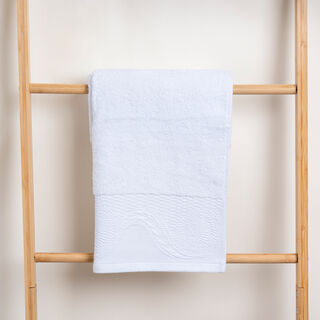100% cotton, embroidered hand towel, white 50*100 cm