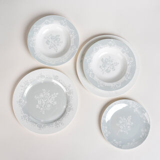 18 Pcs Rosa Pearl Dinner Set 