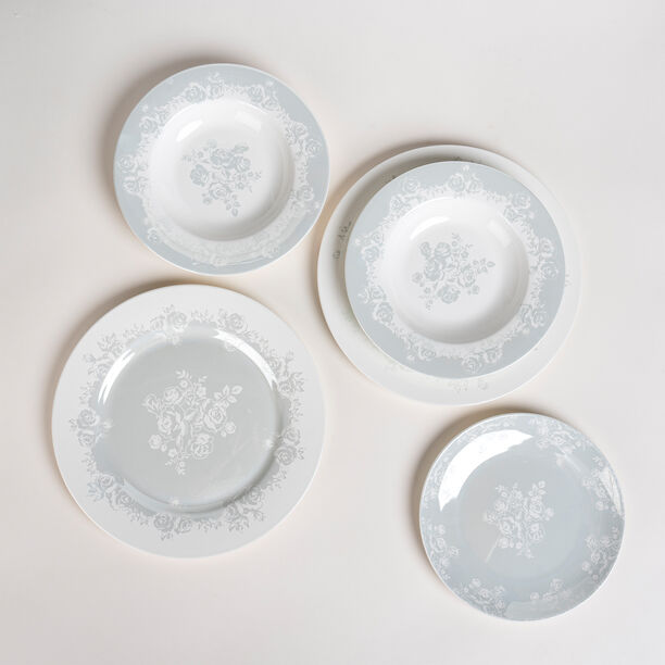 18 Pcs Rosa Pearl Dinner Set  image number 0