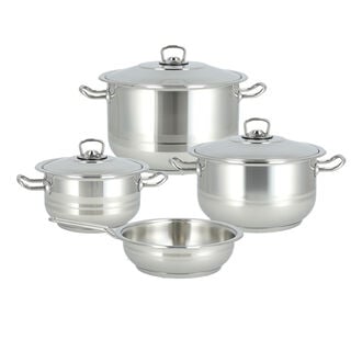 Alberto 7 piece stainless steel cookware set