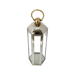 Lantern Stainless Steel Silver & Gold