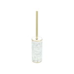Homez gold with marble effect toilet brush holder image number 2