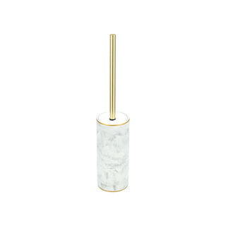 Homez gold with marble effect toilet brush holder