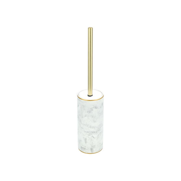 Homez gold with marble effect toilet brush holder image number 2