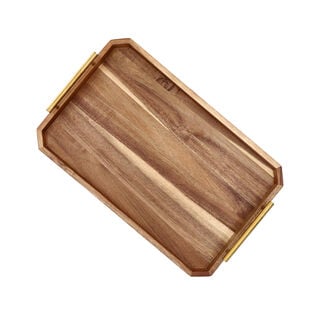 Acacia wood serving tray 49.5*31.8*9.1 cm