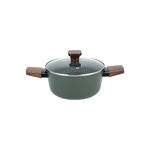 Alberto 7 piece green aluminum cookware set image number 4