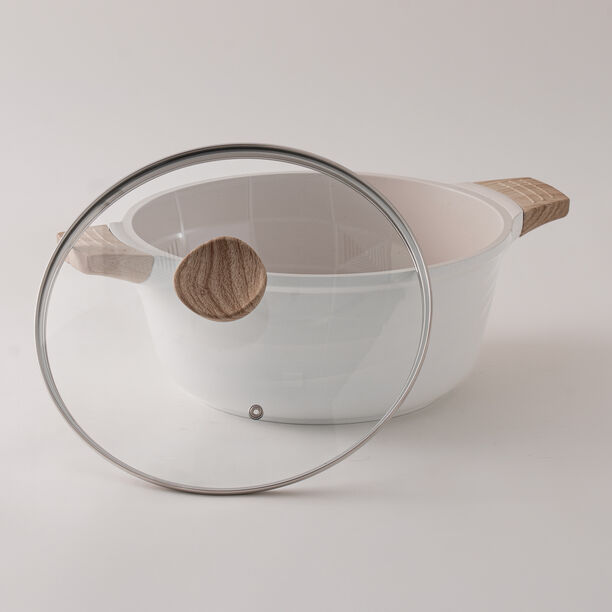 ألبرتو طقم قدور ألومنيوم 7 قطع، أبيض image number 3