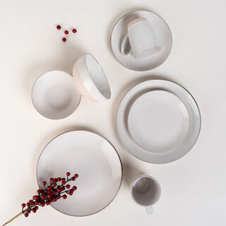 La Mesa Dinner Set 16 Pieces Beige Color