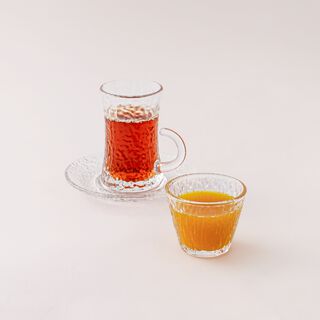 Dallaty clear glass tea and coffee set 18 pcs