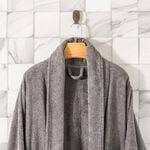 Ultra soft bathrobe, gray size S/M image number 7