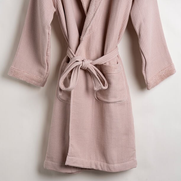 Ambra pink cotton bathrobe S/M image number 3