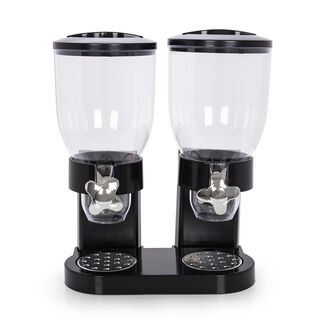 موزع حبوب الإفطار المزدوج من البرتو باللون الأسود