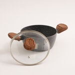 البرتو قدر جرانيت مع غطاء زجاج 20 سم image number 1