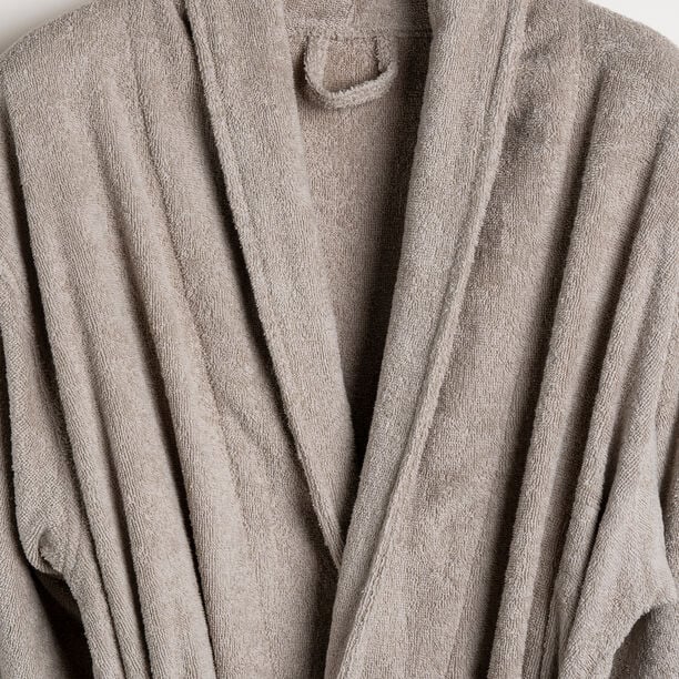 Ultra soft bathrobe, beige size L/XL image number 1