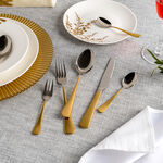 20 Pcs Cutlery Set&nbsp;Gold Handle And Silver Top image number 6