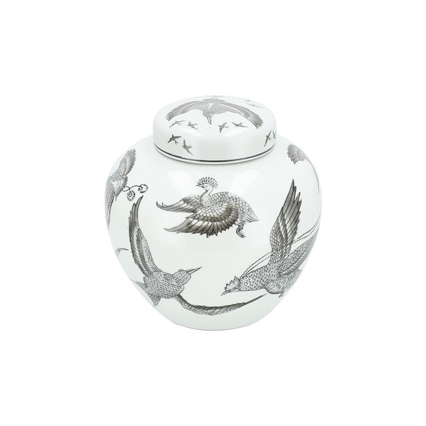 Decorative Jar White And Bird Pattern 23 *23 * 23 cm image number 3