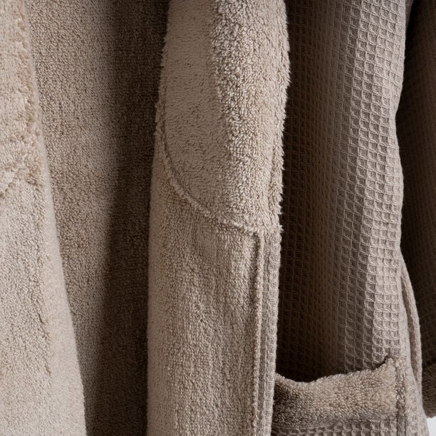 Ambra beige cotton bathrobe S/M image number 4