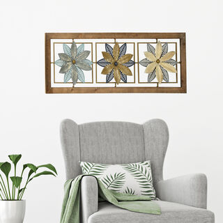 ديكور حائط معدني تصميم زهرة