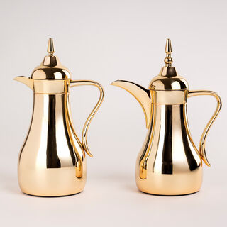 Dallety&nbsp;2 Pieces&nbsp;Steel Vacuum Flask Set Gold