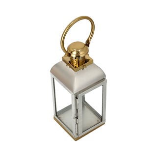 Lantern Stainless Steel Silver & Gold
